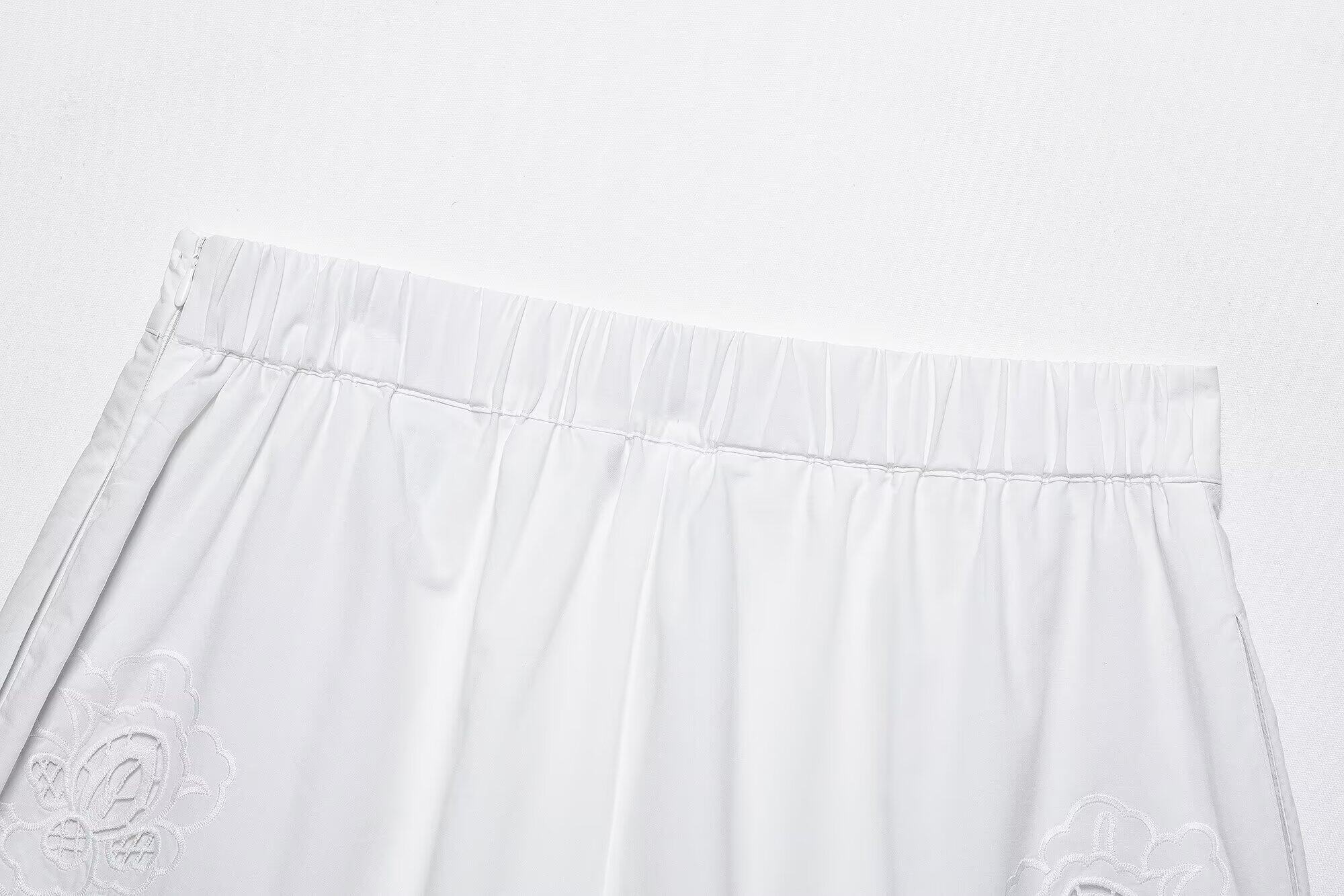 Стильные костюмы kaslead 新款 女装 欧美风刺绣镂空上衣半身裙裤 5107051 4786059