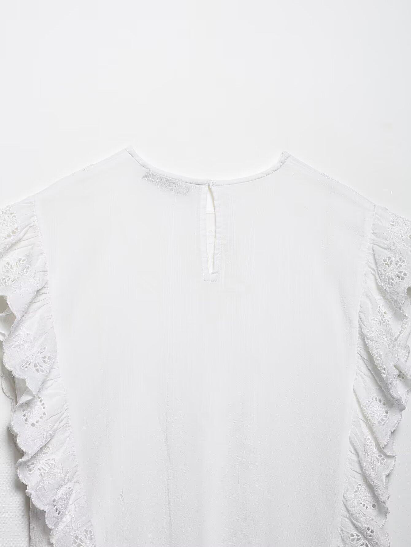 Стильные костюмы kaslead 新款 女装 欧美风刺绣镂空上衣半身裙裤 5107051 4786059