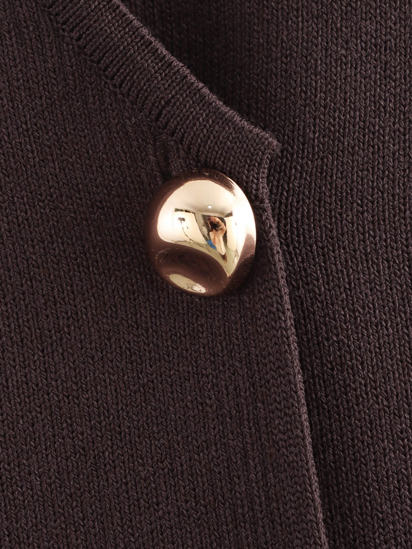 Женская жилетка kaslead 新款 女装 欧美风时尚简约金色纽扣饰针织背心式上衣