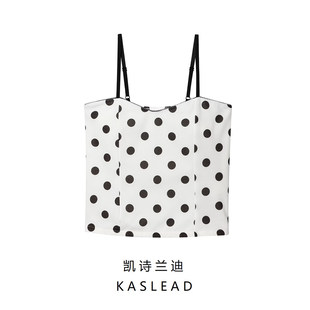 Корсетный топ KASLEAD женский, в горох, топ с регулируемыми бретелями