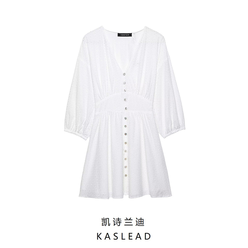 Kaslead New Women's Clothing European and American Style Fashion Hollow Embroidery Mini Dress 2812874 251