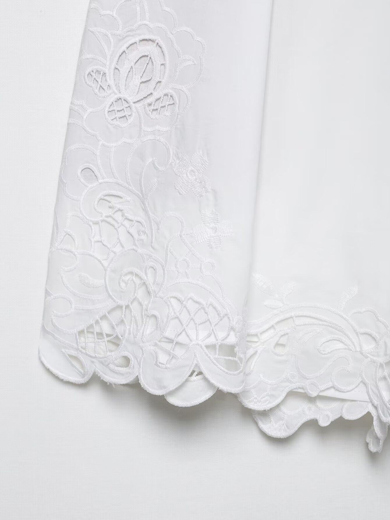 Стильные костюмы kaslead 新款 女装 欧美风刺绣镂空上衣半身裙裤 5107051 4786059