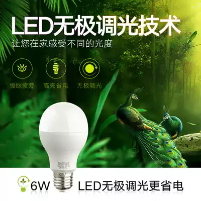 E27 remote control dimming LED bulb timing wireless dimmable color grading Energy-saving lamp Nursing lamp Night light 6W9W