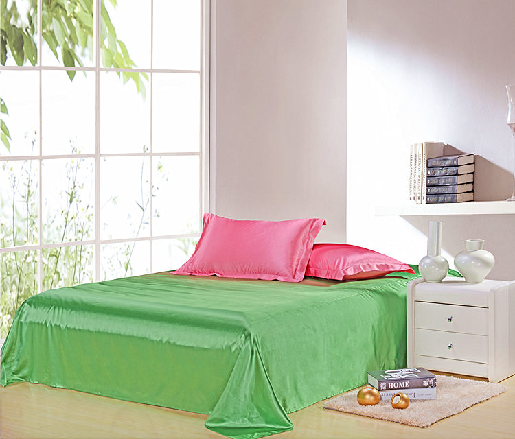 200 ngày lụa đích thực màu rắn lụa quilt cover mảnh duy nhất băng lụa quilt cover giường đôi duy nhất 1.5 giường 笠 mùa hè