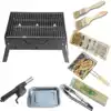 Outdoor barbecue grill Outdoor portable barbecue stove Household charcoal folding barbecue grill Carbon kebab shelf stove