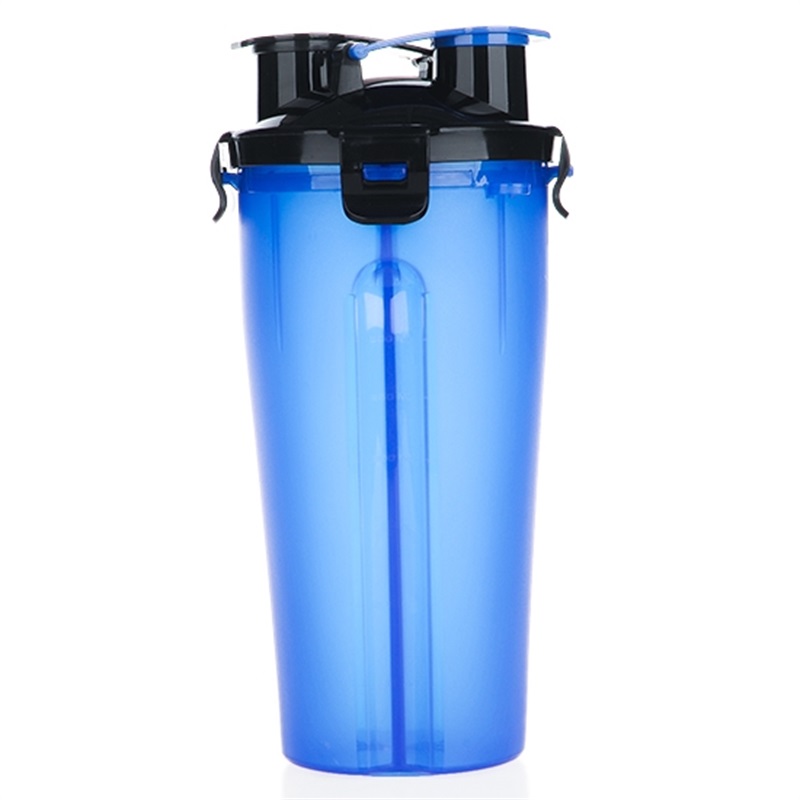 Blue water grain cupPets Dog Accompanying Water cup go out kettle articles outdoors drink water Kitty Water dispenser poodle portable Water bottle