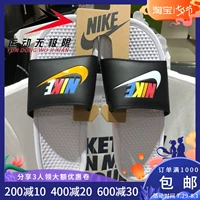 Giày nam Nike chính hãng 2019 mới thể thao và giải trí Giày đi biển đầy màu sắc dép xỏ ngón CJ4608-071 - Dép thể thao dép xốp