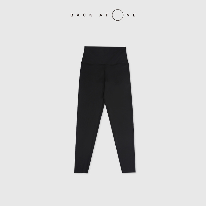 Backatone “Fiber Cloud Feel” High Elasticity Slimming Black Nude Yoga Pants Mid-Waist Leggings for Women