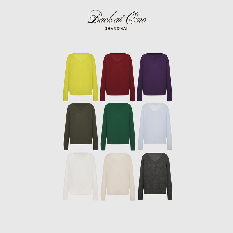 Consinee×Backatone【Hai Qing's Style】"Diamond Girl" V-Neck Consinee Cashmere Knitwear Consinee×Backatone【Hai Qing's Style】"Diamond Girl" V-Neck Consinee Cashmere Knitwear
