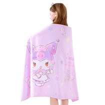 Childrens bath towel for swimming sports quick-drying and absorbent hot spring bathrobe sun protection and windproof shawl portable beach towel