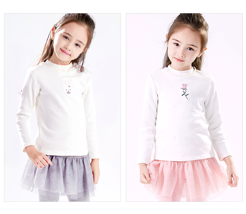 Cô gái chạm đáy áo cộng với nhung trẻ em cổ cao áo ấm cho bé cotton mùa đông áo dài tay áo thun dày ao thun coc tay be trai