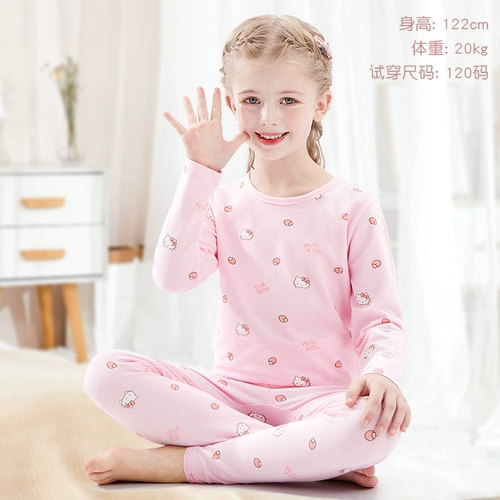 Хлопковый комбинезон, детское термобелье, леггинсы, осенний комплект, подходит для подростков