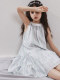 女童连衣裙2025夏季新款儿童洋气系带裙子大童蝴蝶结长裙亲子洋装
