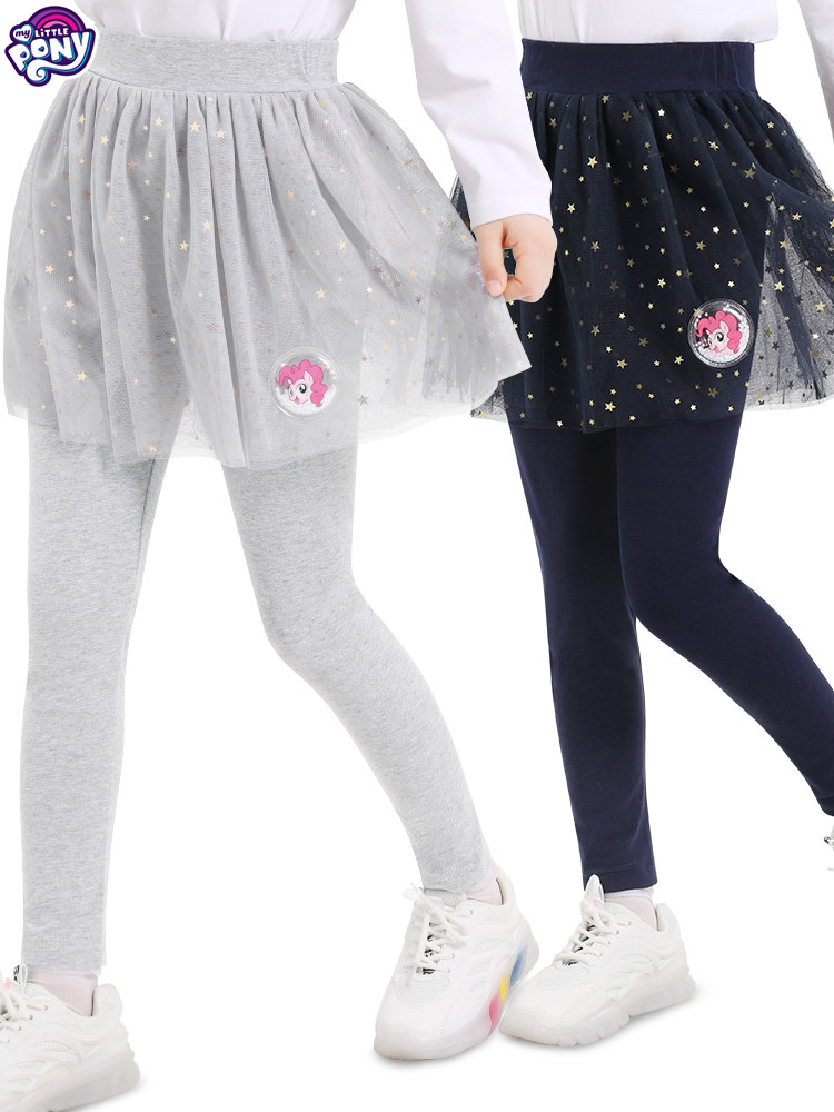 Small Horse Rainbow Little Horse girl inside lap pants female baby spring summer dress pants girl pants skirt Children's spring dress Dress New Pants