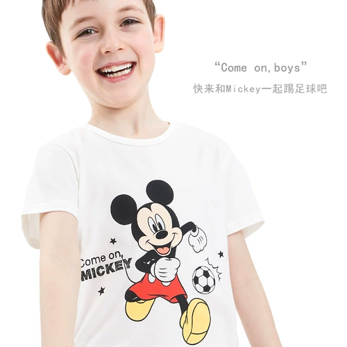 Дисней, футболка для мальчиков, детский тонкий белый жилет, в западном стиле, короткий рукав, детская одежда