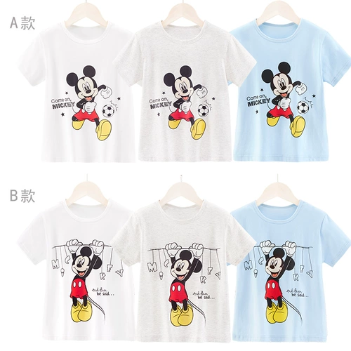 Дисней, футболка для мальчиков, детский тонкий белый жилет, в западном стиле, короткий рукав, детская одежда