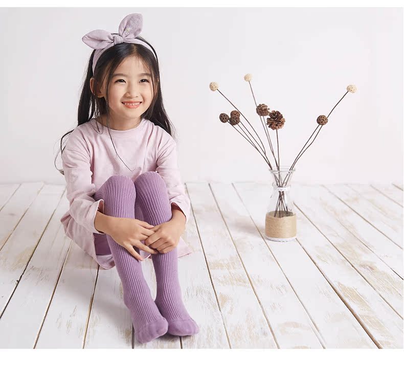 Cô gái quần lửng mùa xuân và mùa thu mùa đông Cô bé xà cạp vớ bé bé thậm chí chân tất trẻ em vớ trắng nhảy tất lưới cho bé