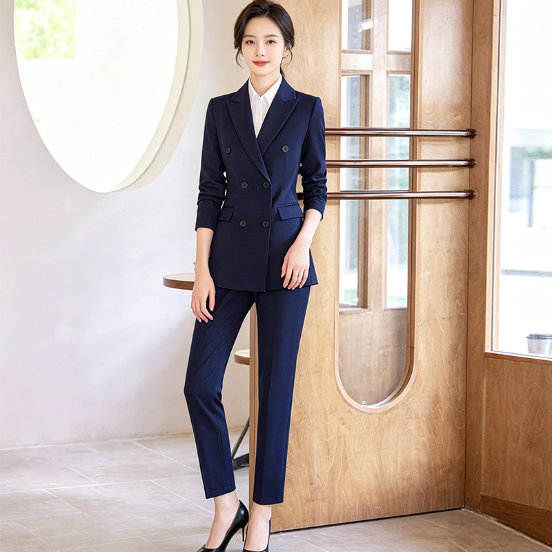 High-End Women's Suit Set 2026 New Autumn and Winter Professional Hotel Manager Front Desk Suit Jacket Formal Workwear High-End Women's Suit Set 2026 New Autumn and Winter Professional Hotel Manager Front Desk Suit Jacket Formal Workwear