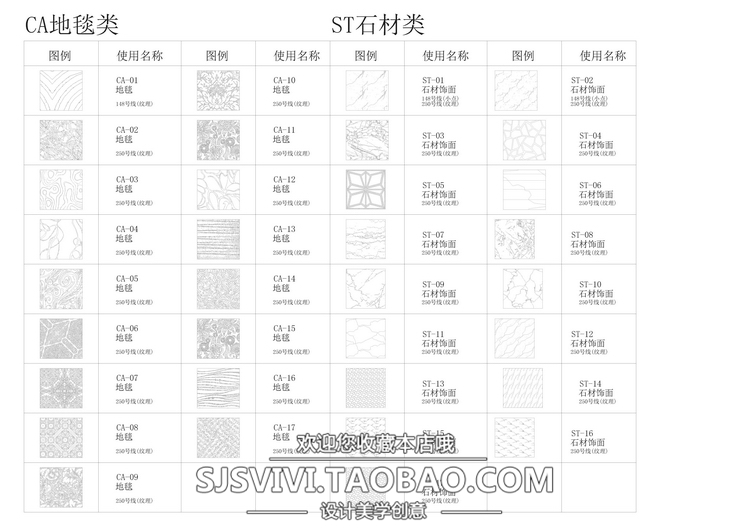 T482 CAD制图填充图案 自定义图库cad施工图填充图纹图案 设...-5