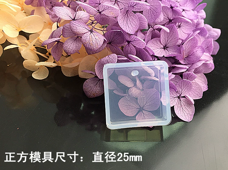 Khuôn silicon với lỗ mặt dây pha lê Epoxy Vật liệu khuôn mặt dây chuyền vòng cổ DIY Handmade Trang sức Gương - Tự làm khuôn nướng khuôn rau câu trung thu