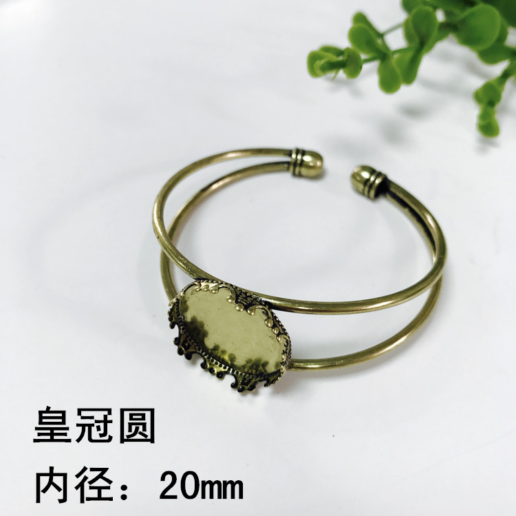 Vòng tay tự làm hoa ép hoa khô vòng tay phụ kiện trang sức chạm nổi vòng tay thời gian đá quý dưới cùng - Vòng đeo tay Cuff vòng đá