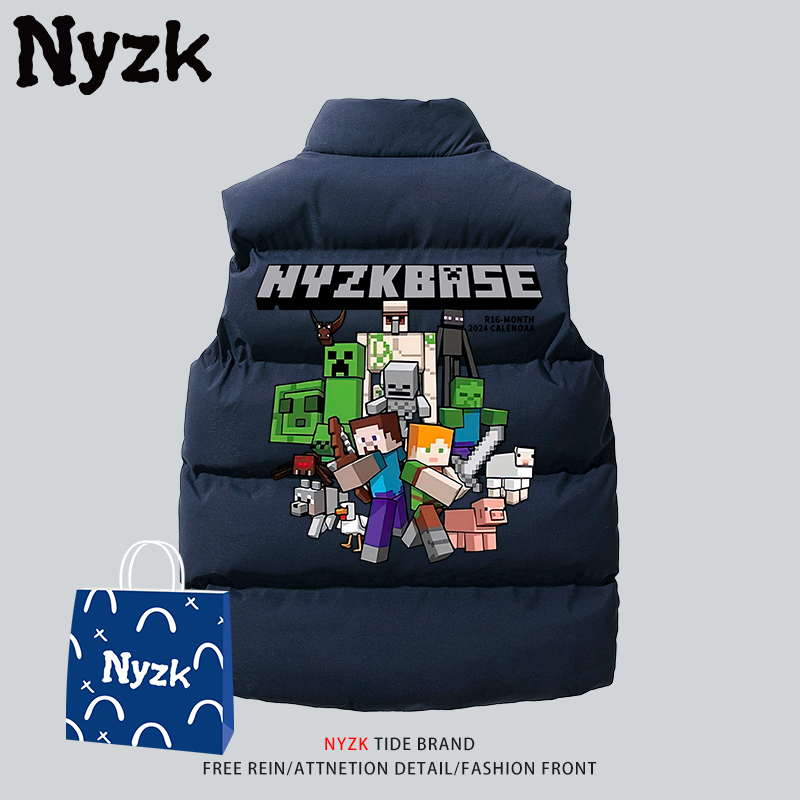 Nyzk My World ボーイズ ダウン コットン ベスト 冬 アウターウェア ベスト ビッグキッズ 子供 幼稚園 ウエスタンスタイル ベスト