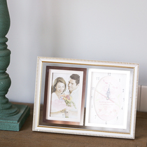 Simply modern living room hundred bedroom silent table glass wedding dress stage creative personality clock frame