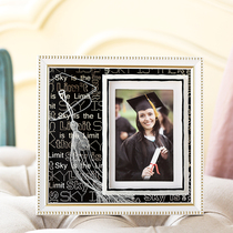 A student crystal black bachelors suit of modern minimal English picture frame for graduation glass