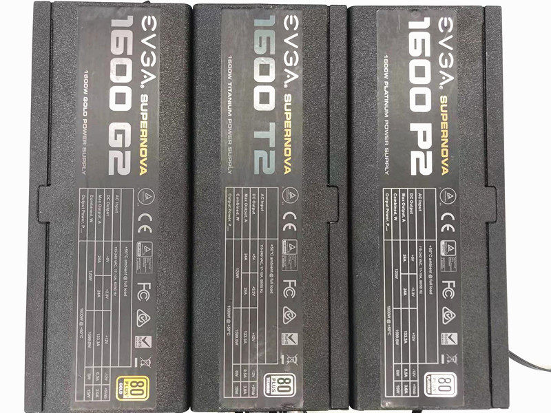 evga 2000G 1600g2 gold medal 1600 T2 titanium alloy supports 8-card mute Zhenhua power supply All Han Dynasty