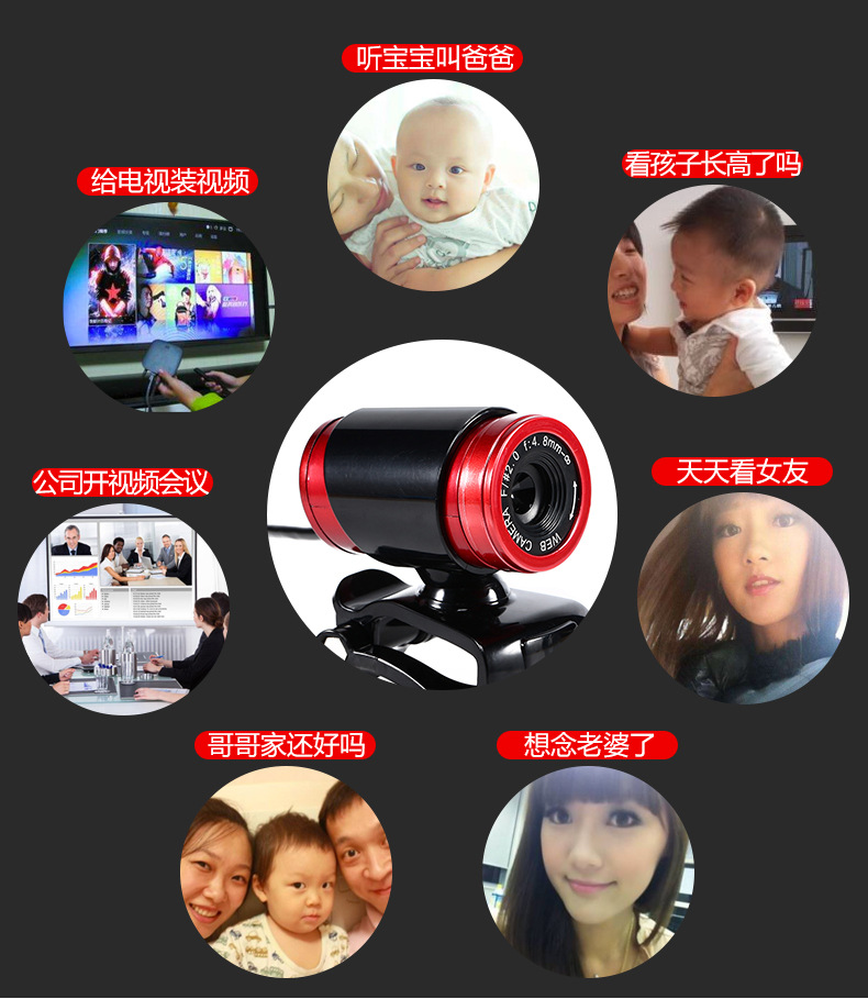 tivi 70 inch Camera thông minh TV máy tính để bàn máy tính xách tay USB HD với cuộc gọi video micrô - TV tivi 55 inch