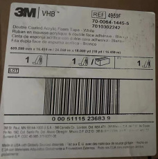 Изоляционная лента 正品3m4959f红膜白色3.0毫米厚度海绵双面胶带