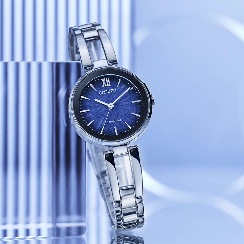 Citizen Official Genuine Product, Eco-Drive Movement, Compact, Stylish, Simple Steel Band Women's Watch Em0807