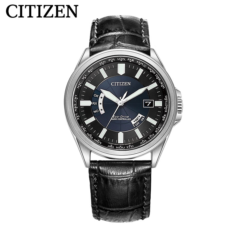 West Iron City Japan official men's watch Air Eagle calfskin leather multi-Bureau radio wave photokinetic Energy Watch CB0180