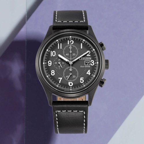 Водонепроницаемый кожаный ремешок для часов, мужские часы, официальный продукт, трехчасовой хронограф