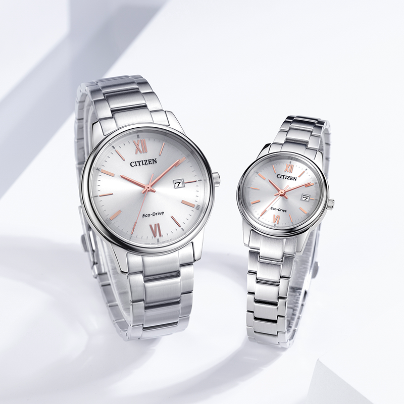 Citizen Official Flagship Store Photodynamic Business Casual Waterproof Men's and Women's Couple Watch Gift Bm6978