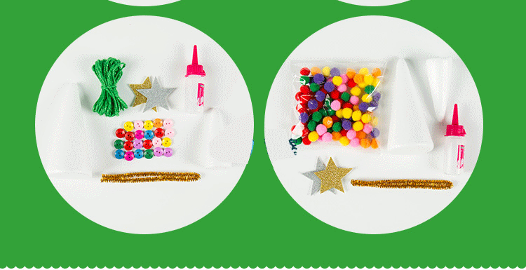 Handmade Cây thông Noel Mẫu giáo Trang trí Trang trí Sáng tạo Twisted Stick Trẻ em Tự làm Gói Giáng sinh đồ chơi cho bé 1 tuổi