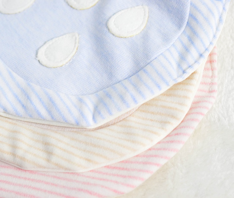 Bông màu trẻ em dày bib không thấm nước cotton sơ sinh nước bọt khăn sơ sinh bé bông mẹ và trẻ em cung cấp nước - Cup / Table ware / mài / Phụ kiện yếm silicon