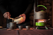 BRS-TC02 Titanium tea set Outdoor fair cup Green tea set Gongfu Tea cup Double-layer Pinming cup Teapot set