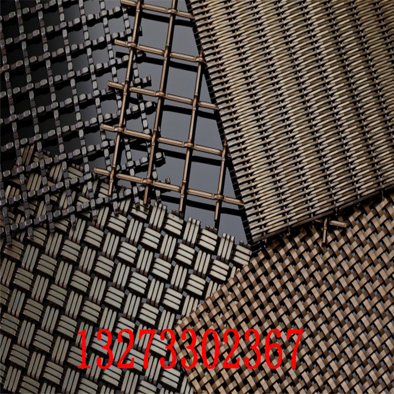 Red bronze decorative mesh metal mesh black gray gold partition screen mesh curtain ceiling mesh curtain wall stainless steel wire mesh