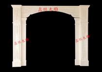 Factory direct sales Dongyang wood carving European Roman column custom set of background wall Roman column