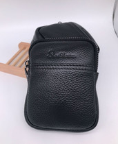 Wallet Men wear a belt Fanny pack ID bag Mini storage bag Coin purse Multi-function leather bag card bag