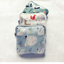 Sanitary napkin aunt towel storage bag Girl heart portable cute large capacity monthly cotton bag m towel bag