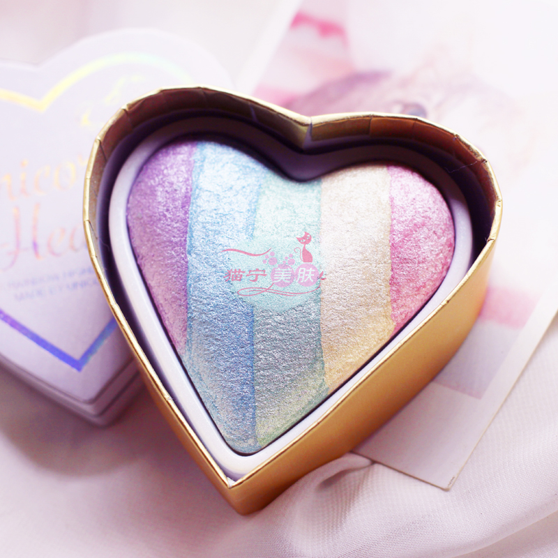 Tại chỗ Anh Unicorn nổi bật trang điểm cuộc cách mạng cầu vồng hình trái tim Dual-sử dụng điểm nổi bật người mới bắt đầu phấn bắt sáng