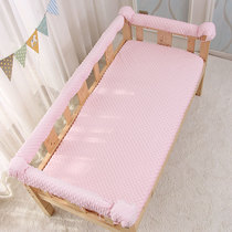 Crib bedside anti-fall block cloth newborn guardrail soft bag splicing bedside anti-collision strip treasure bed side cover summer