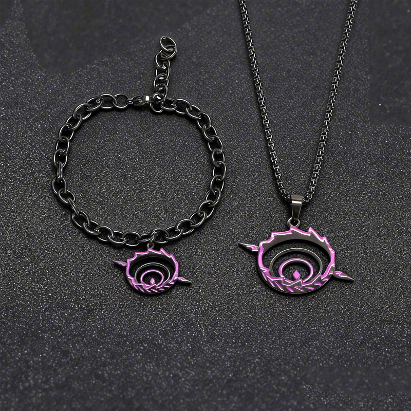 Azure Archive/Blue Archive Aoba Nana Flat Halo Necklace Pendant Stainless Steel Bracelet