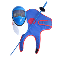 Fencing clothing set childrens training equipment foil epee saber three-piece set plastic mask chest protector u