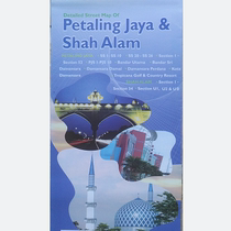 Overseas: District maps of Shah Alam and Petaling Jaya Selangor (foreign language version 66×98CM