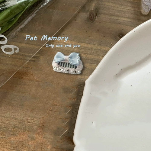 Кличка для домашних животных новая рука -сделан BB Dog Cat Cat Cat, маленький благовония, жемчужина, жемчужная расческа для волос, узел бабочки Malzus dog