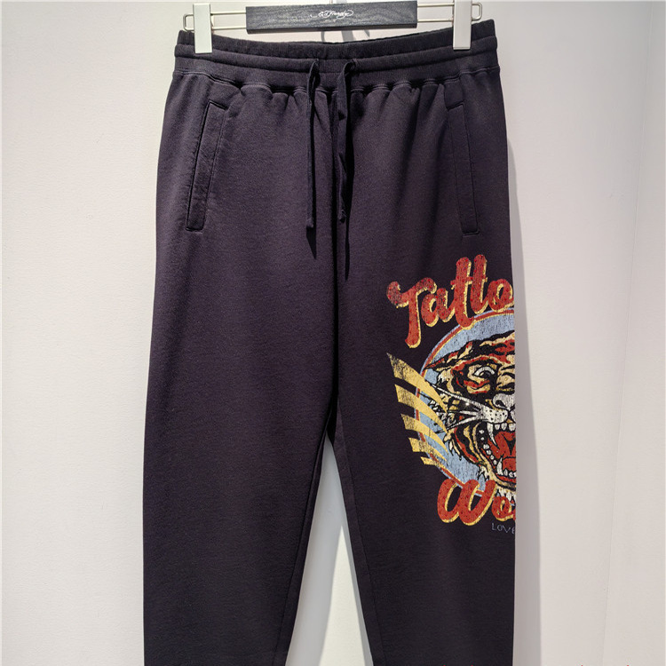Ed Hardy Trendy Brand Genuine Men's Spring/Summer Rhinestone Tiger Head Casual Sports Pants E1Rom203-198 Ed Hardy Trendy Brand Genuine Men's Spring/Summer Rhinestone Tiger Head Casual Sports Pants E1Rom203-198