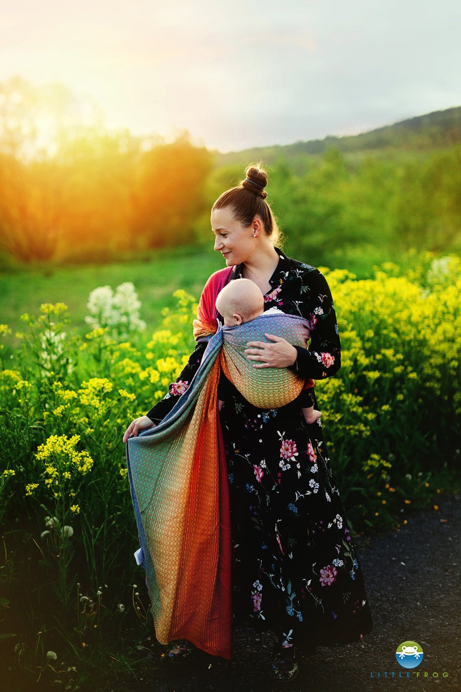 With ring back towels 2 m small frogs little-frog newborn baby laces Sils double rings rings